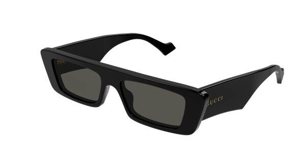 Gucci GG1331S 001 Black/Grey Narrow Rectangular Men's Sunglasses