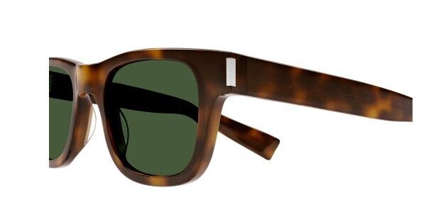 Saint Laurent SL 564 007 Havana/Green Square Unisex Sunglasses