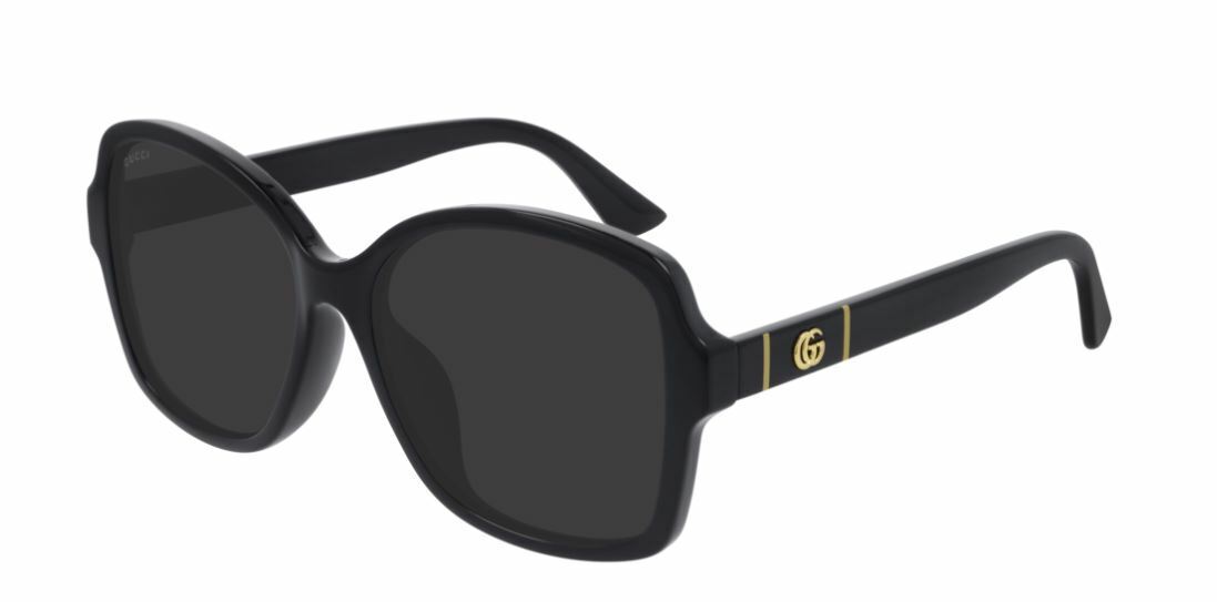 Gucci GG 0765SA 002 Black/Gray Butterfly Women Sunglasses