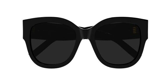 Saint Laurent SL M95/F 005 Black/Grey Polarized Round Women's Sunglasses