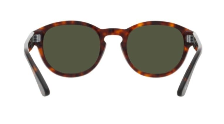 Persol 0PO3304S 24/31 Havana/Green Oval Unisex Sunglasses