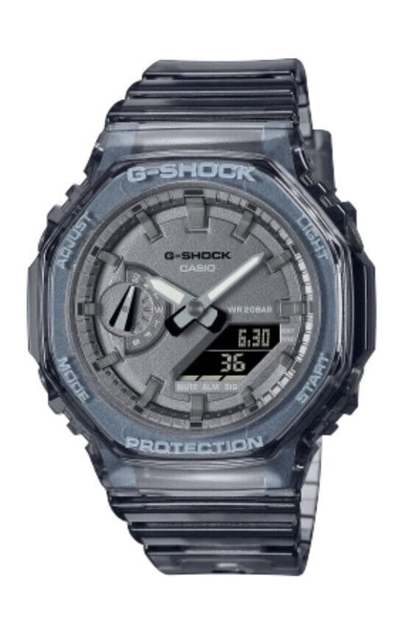 Casio G-Shock Analog-Digital Metallic Translucent Gray Watch GMAS2100SK-1A