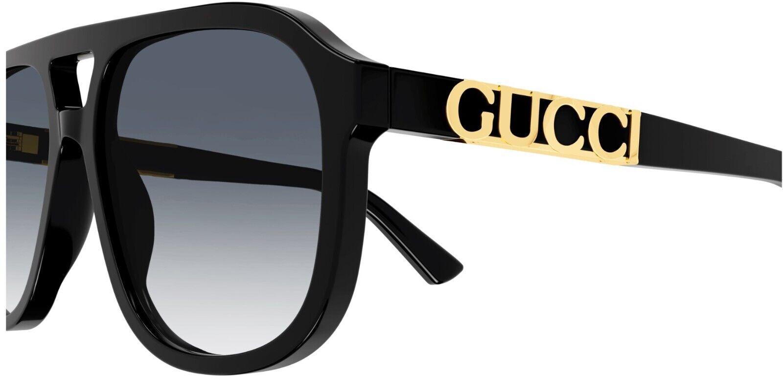 Gucci GG1188S 002 Black/Grey Gradient Oversized Teardrop Unisex Sunglasses