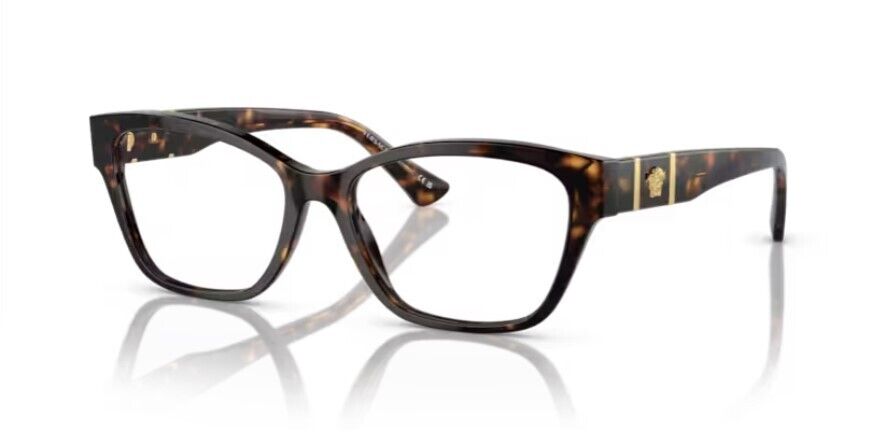 Versace 0VE3344 108 Havana/Clear Cat Eye 52 mm Women's Eyeglasses