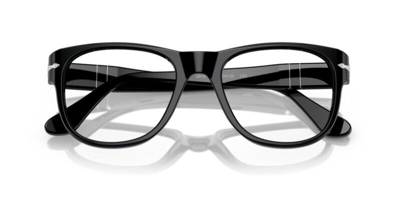 Persol 0PO3312V 95 Black Square Unisex Eyeglasses