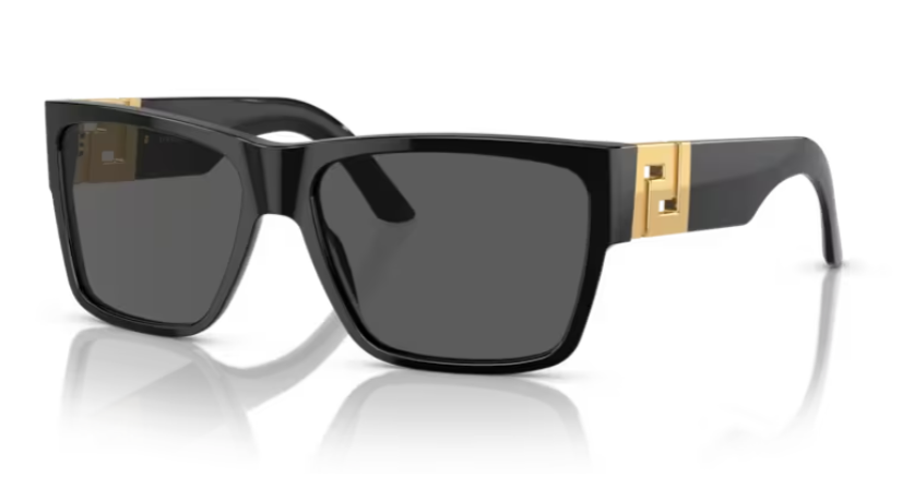 Versace 0VE4296 GB1/87 Black-Gold/Dark Grey 59mm Square Men's Sunglasses