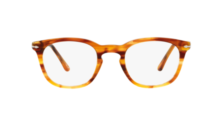 Persol 0PO3258V 1157 Striped Brown Havana/ Silver Unisex Eyeglasses