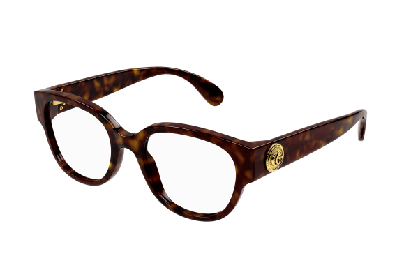 Gucci GG1411O-005 Havana Rectangle Women Eyeglasses