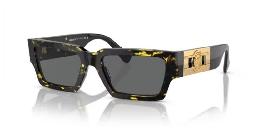 Versace 0VE4459 542887 Havana/  Dark Grey Rectangle Men's Sunglasses