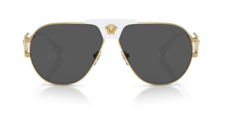 Versace 0VE2252 147187 - Gold / Dark Grey Wide Men's Sunglasses