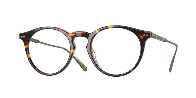 Oliver Peoples 0OV5483U Eduardo R 1654 DM2 Havana/Blue Block Unisex Eyeglasses