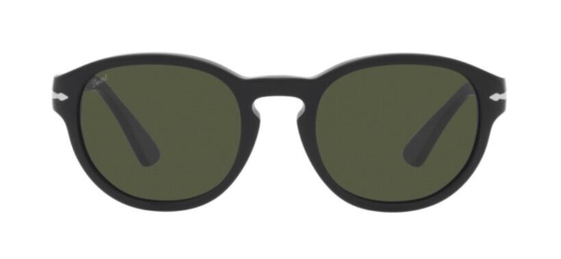 Persol 0PO3304S 95/31 Black/Green Oval Unisex Sunglasses