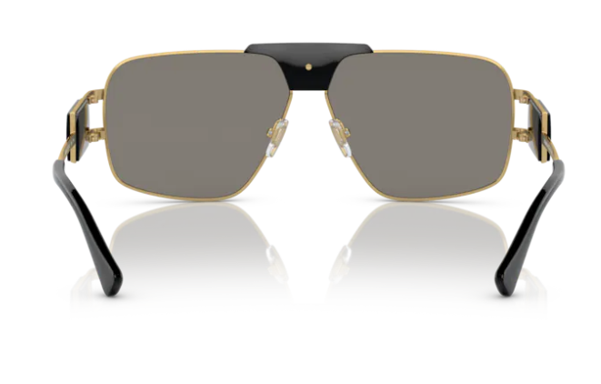 Versace VE2251 10026G Grey Mirror/ Gold Rectangular Men's Sunglasses