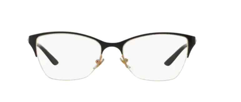 Versace 0VE1218 1342 Black/Gold 53mm Cat-Eye Women's Eyeglasses