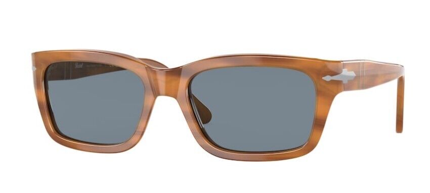 Persol 0PO3301S 960/56 Striped Brown/Light Blue Rectangle Men's Sunglasses