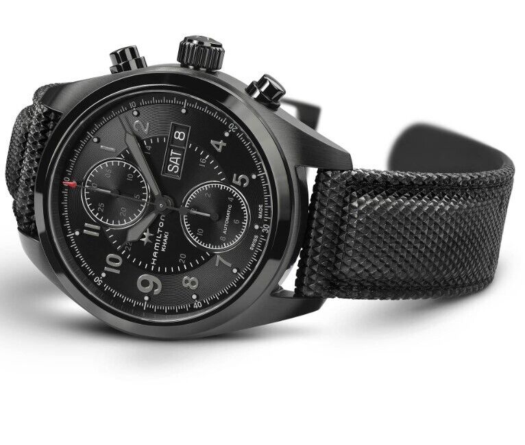 Hamilton Khaki Field Automatic Chronograph Black 42mm Men's Watch H71626735