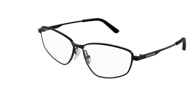 Balenciaga BB0281O 001 Black Rectangular Unisex Eyeglasses