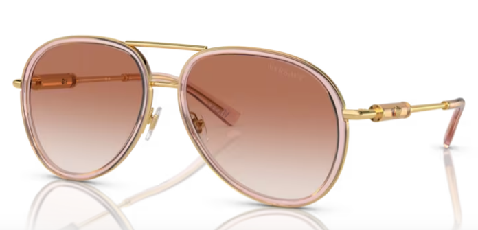 Versace VE 2260 100213 Brown/ Pink Gradient Oval Men's Sunglasses