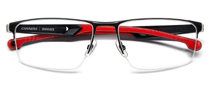 Carrera CARDUC 025 0OIT 00 Black Red Rectangular Men's Eyeglasses