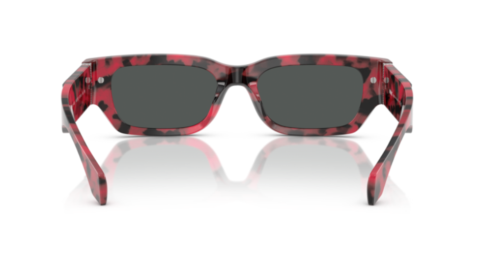 Versace VE4465U 545787 Black-Red Havana/Dark Grey Rectangular Women's Sunglasses