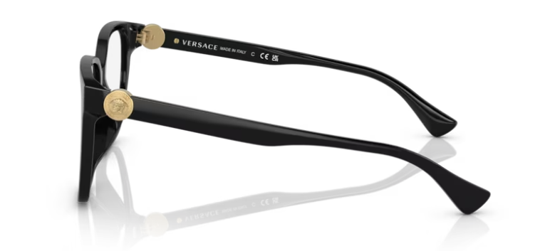 Versace 0VE3332D GB1 Black Square Women's Eyeglasses