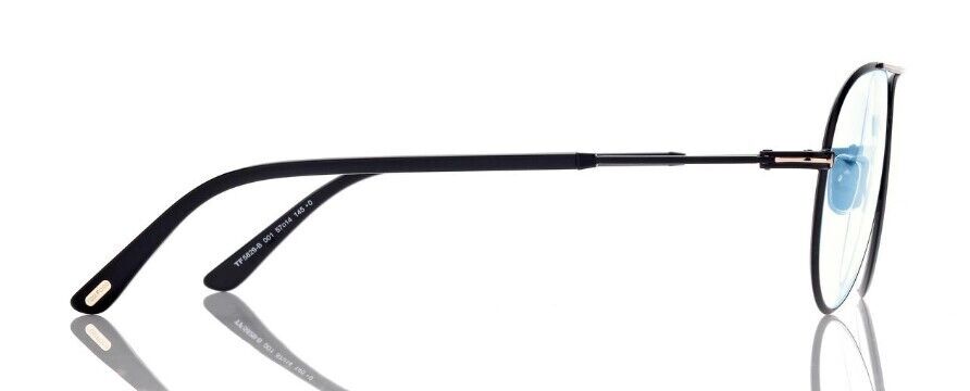 Tom Ford FT5829-B 001 Shiny Black/Blue Block Men's Eyeglasses