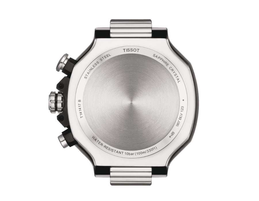 Tissot T-Race Chronograph White Dial Black Strap Men's Watch T1414171701100