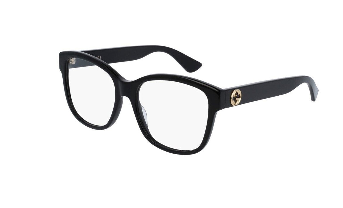 Gucci GG0038ON 001 Black Soft Square Women's Eyeglasses