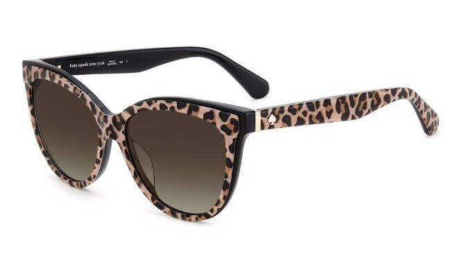 Kate Spade Daesha/S 0FP3/HA Black-Leopard/Brown Gradient Women's Sunglasses