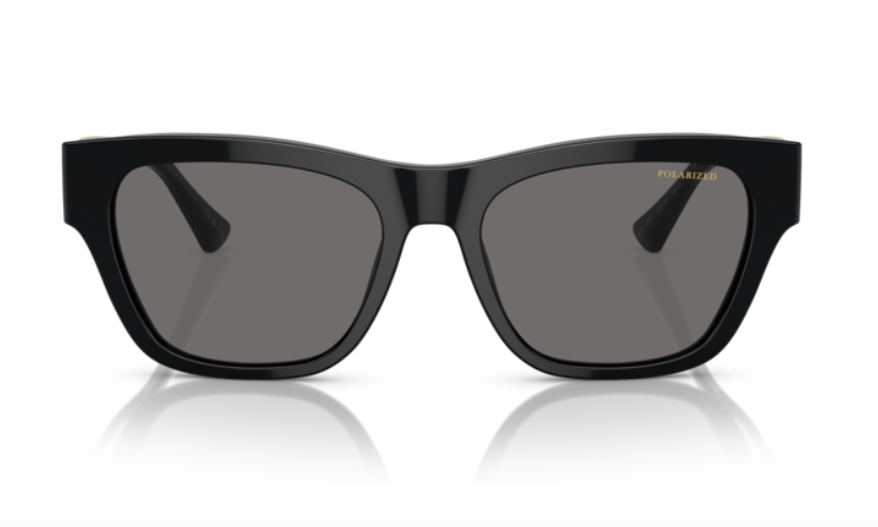 Versace 0VE4457 GB1/81 Black/Dark grey Polarized Square Men's Sunglasses