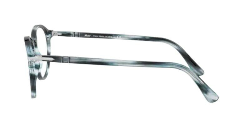 Persol 0PO3218V 1051 Striped Grey Blue Havana/ Silver Unisex Eyeglasses