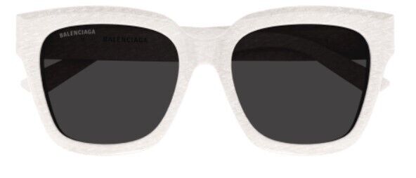 Balenciaga BB0237SA-004 White/Grey Square Women's Sunglasses