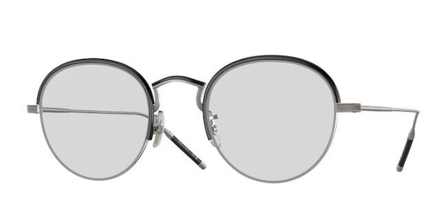Oliver Peoples OV1290T TK 6 5076 Pewter/Black Round Unisex Eyeglasses/Sunglasses