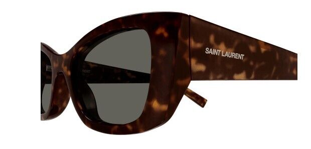 Saint Laurent SL 593-002 Havana/Grey Cat Eye Women's Sunglasses