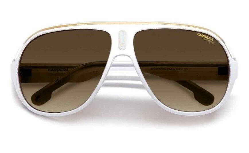 Carrera Speedway/N P9U/HA White-Crystal/Brown Gradient Aviator Men's Sunglasses