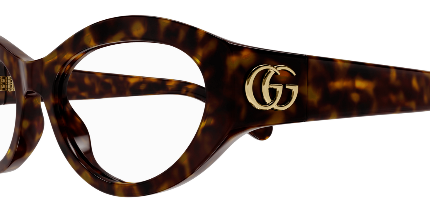 Gucci GG1405O 002 Havana Cat Eye Women's Eyeglasses