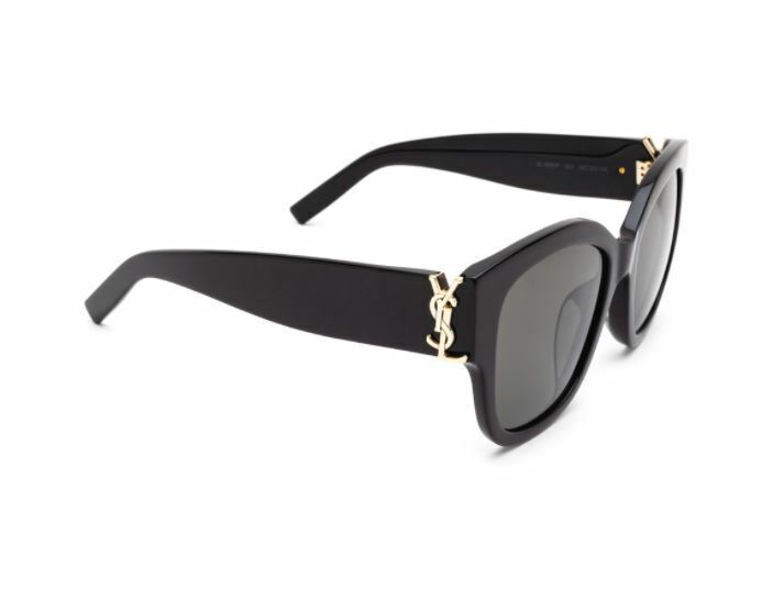 Saint Laurent SL M95/F 002 Black/Silver Oversize Square Women Sunglasses