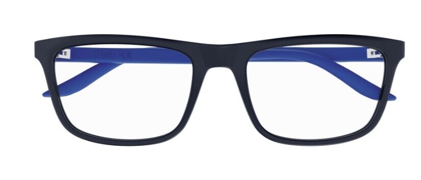Puma PU0347O 002 Blue-Blue Rectangular Full-Rim Unisex Eyeglasses