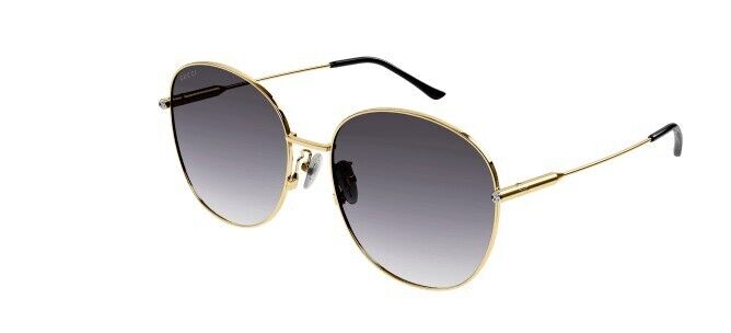 Gucci GG 1416SK 001 Gold/Grey Round Oversized Women's Sunglasses