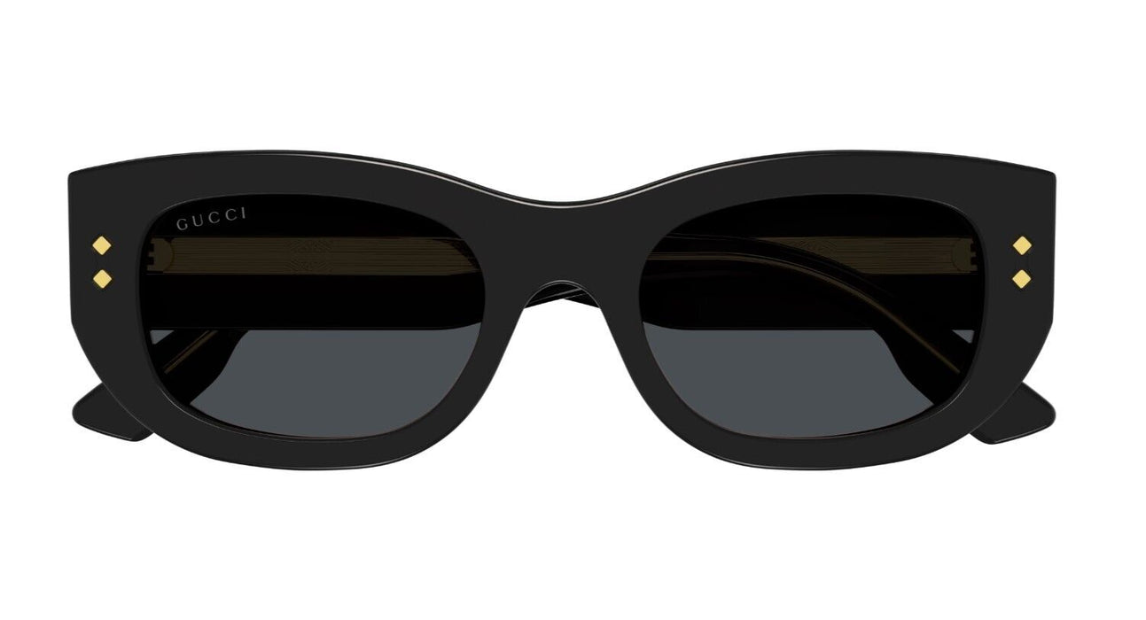 Gucci GG1215S 002 Black/Grey Narrow Rectangular Women's Sunglasses
