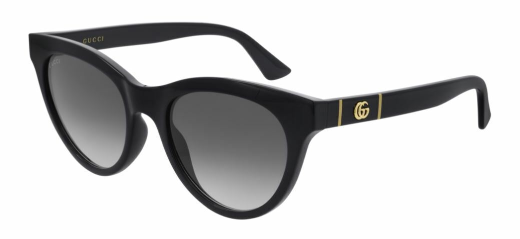 Gucci GG 0763S 001 Black/Gray Gradient Cat Eye Women Sunglasses