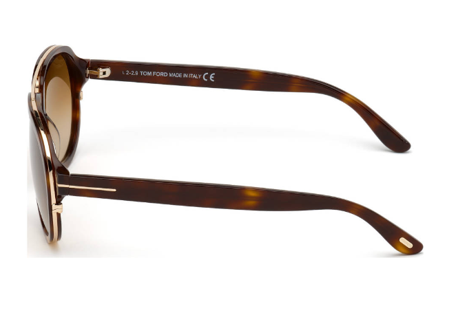 Tom Ford FT0779 53F Havana/ Brown Gradient Rectangle Men's Sunglasses