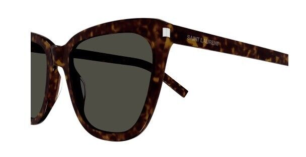 Saint Laurent SL 548 Slim 002 Havana/Grey Square Women's Sunglasses