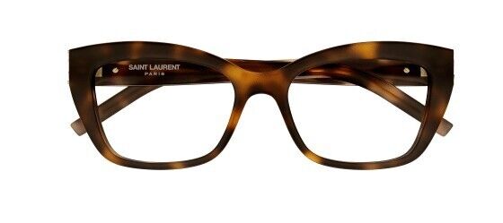 Saint Laurent SL M117 002 Havana/Transparent Cat-Eye Women's Eyeglasses