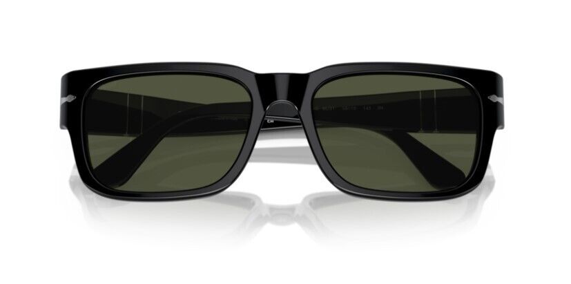 Persol 0PO3315S 95/31 Black/Green Rectangular Men's Sunglasses