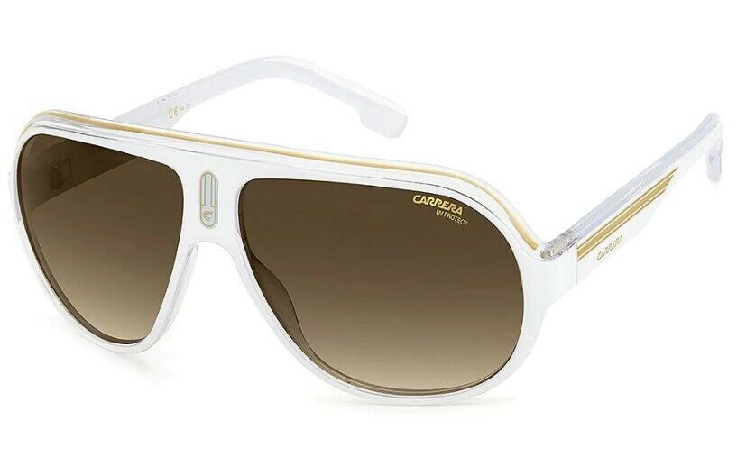 Carrera Speedway/N P9U/HA White-Crystal/Brown Gradient Aviator Men's Sunglasses