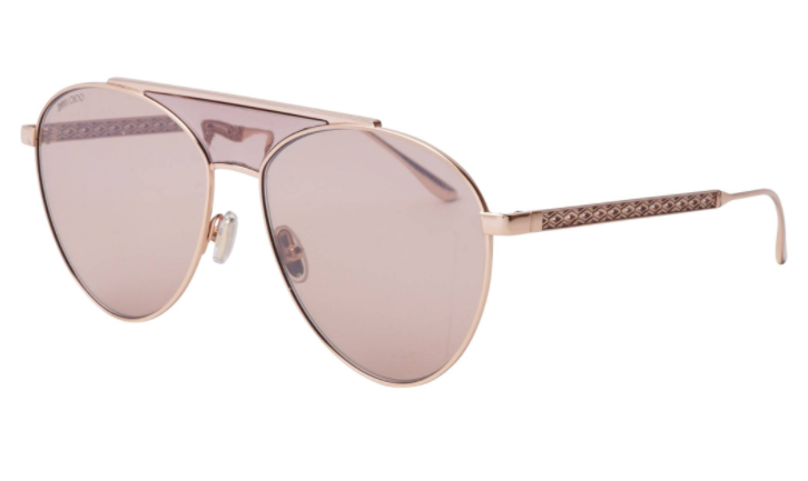 Jimmy Choo AVE/S BKU/2S Rose Gold/Pink Pilot Women's Sunglasses