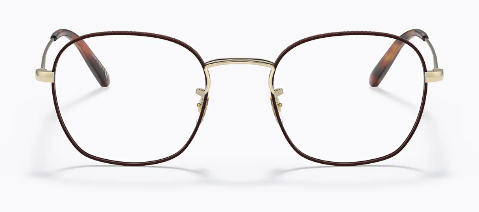 Oliver Peoples 0OV1284 5316 Brushed Gold/Tortoise Pillow Round Unisex Eyeglasses