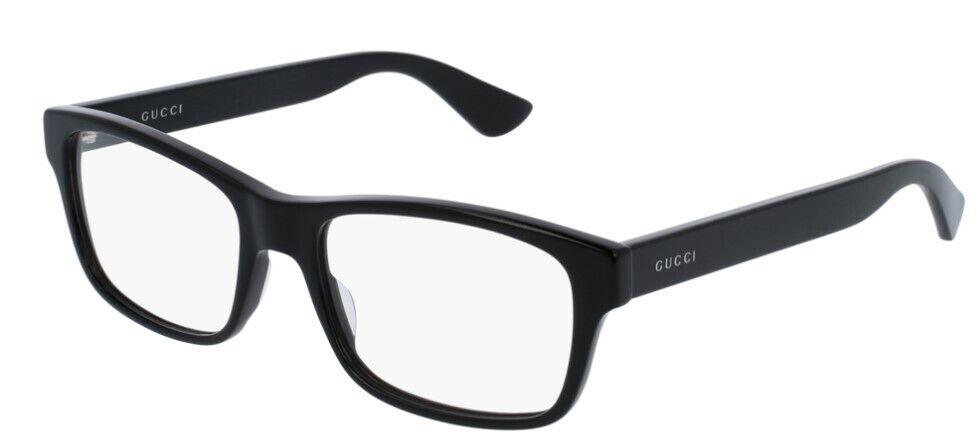 Gucci GG 0006ON-005 Black/Black Square Unisex Eyeglasses