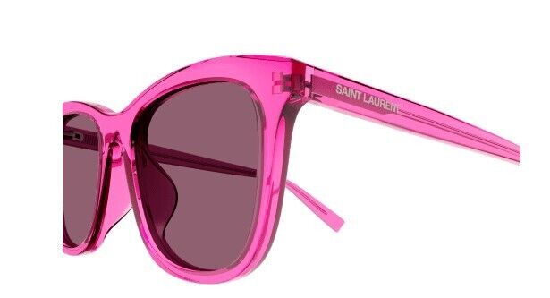 Saint Laurent SL 587/K 003 Fuchsia/Violet Square Unisex Sunglasses
